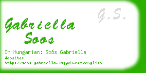 gabriella soos business card