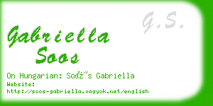 gabriella soos business card